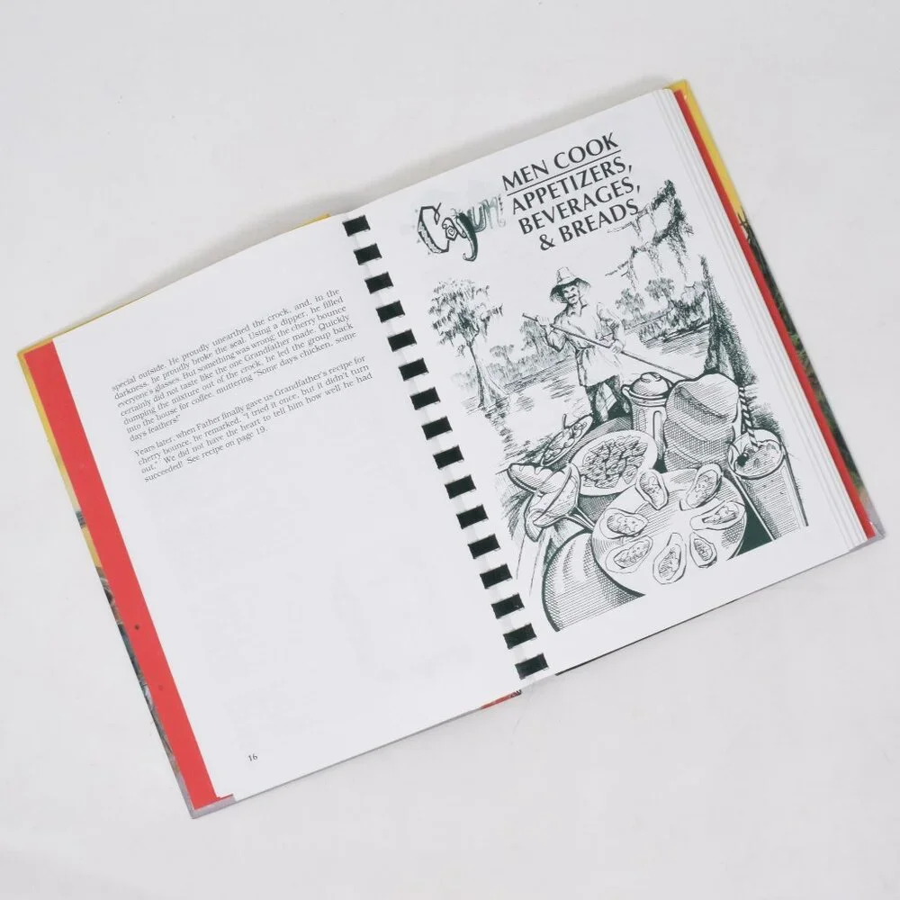 Cajun Men Cook Recipe Book Food Louisiana Hardcover Spiral Illustrated Beaver Cl